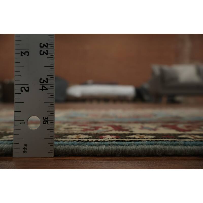 Hand Knotted Oriental 100% Wool Carpet Traditional All-Over Navy Blue & Blues Kazak Area Rug - 2' 10'' X 2' 0''