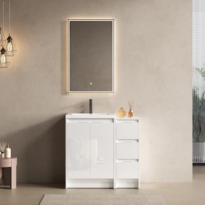 Freestanding Bathroom Vanity With Resin Sink