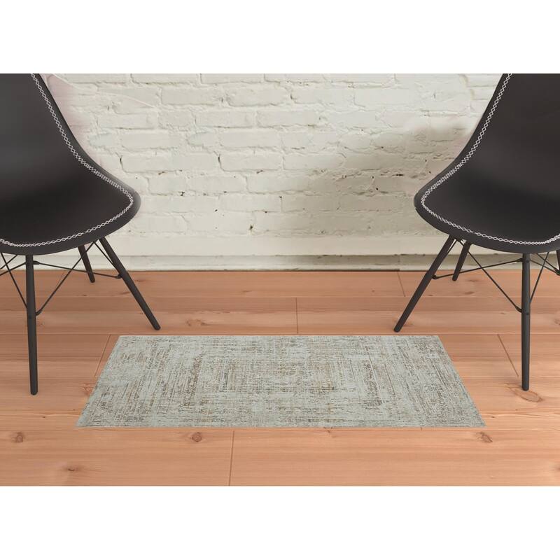 Sonus Distressed Abstract Area Rug By HomeRoots - 2' x 3'