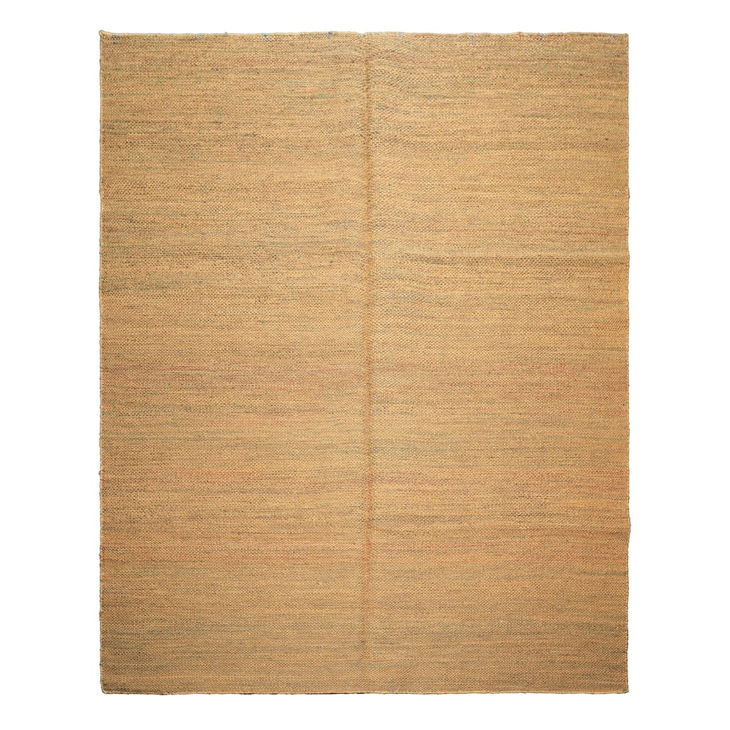 8x10 Tibetano Hand Woven Seagrass Gold Modern & Contemporary Flatweave Rug - 8' x 10'