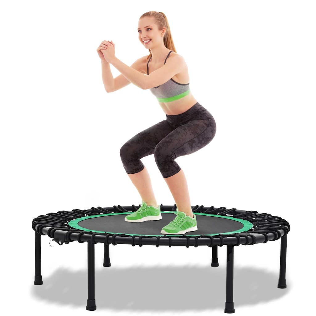 ZENOVA Rebounder Trampoline for Adults with Bungee Cords, Exercise Rebounder Indoor/Outdoor Workout