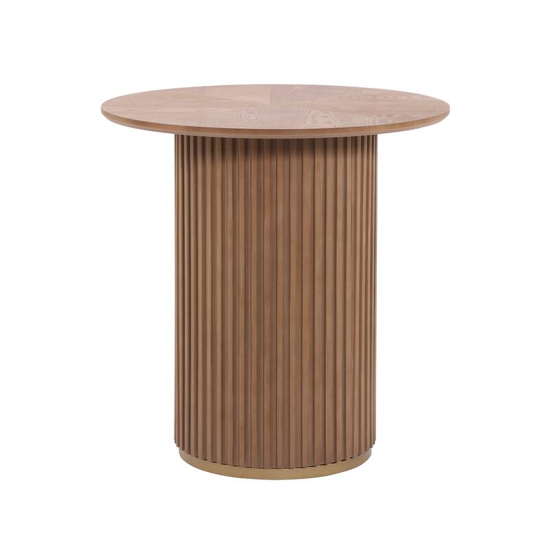 Christopher Knight Home - Barrington Modern 36.61"H Round Counter Height Dining Table with Fluted Cylindrical Iron Base