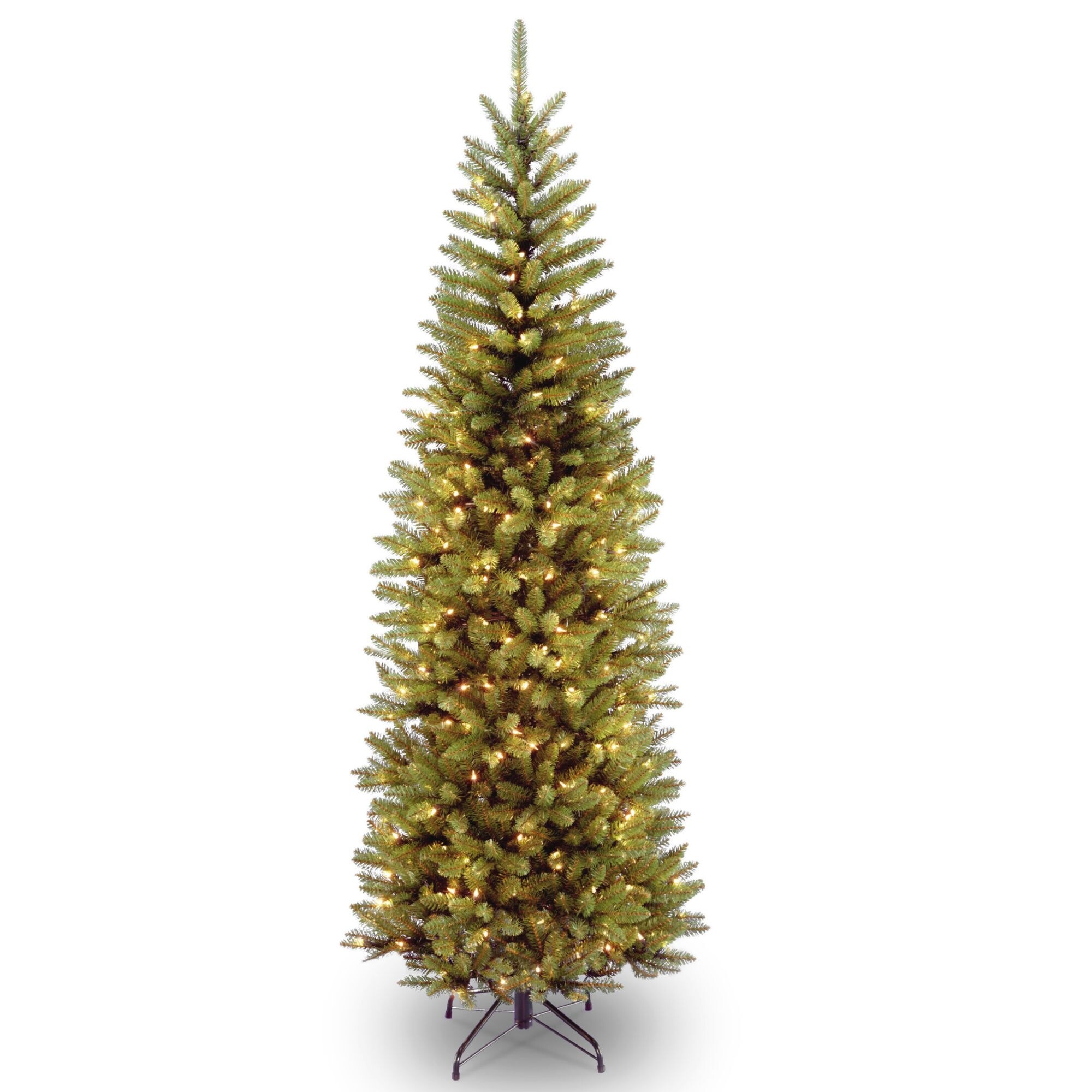 6.5' Kingswood Fir Pencil Artificial Christmas Tree -Clear Lights - 6.5 Foot