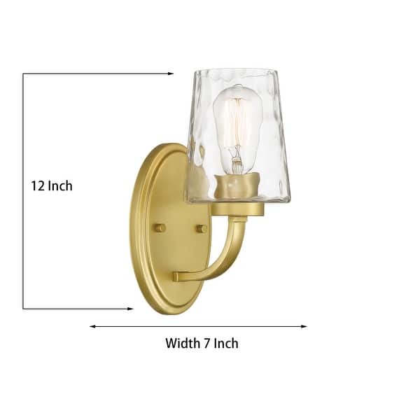 dimension image slide 2 of 9, Acroma Modern Bathroom Vanity Light Art Glass Wall Sconce