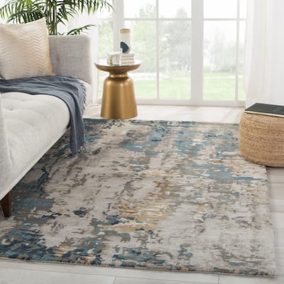 Carbon Loft Abhartach Handmade Abstract Dark Blue and Gray Area Rug