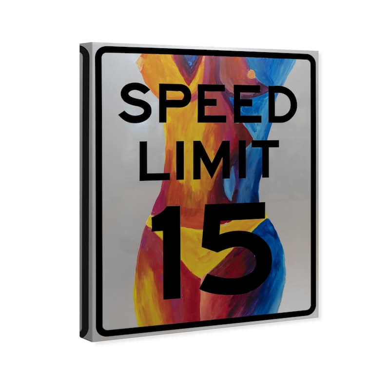 Wynwood Studio JJ Hammond - Speed Limit 15 Modern & Contemporary Wall Art Canvas Print
