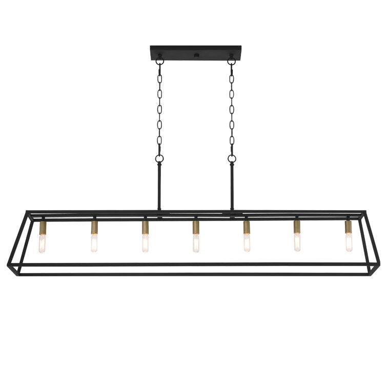 7-light Large Modern Farmhouse Kitchen Island Lighting - 55''