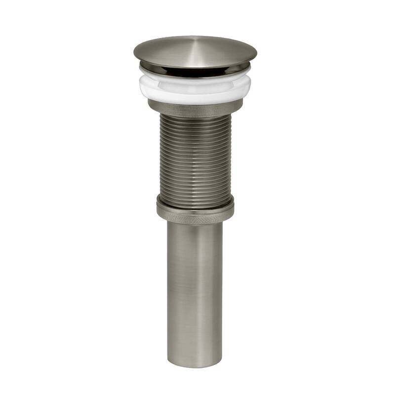 Whitehaus Collection Decorative Pop-up Mushroom Drain with No Overflow - Brushed Nickel