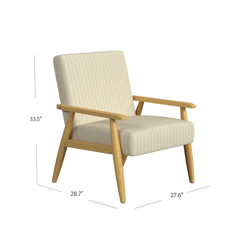 HomePop Wood Frame Accent Chair - Beige Stripe
