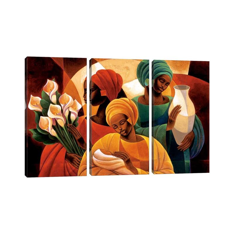 iCanvas "Caress" by Keith Mallett 3-Piece Canvas Wall Art Set