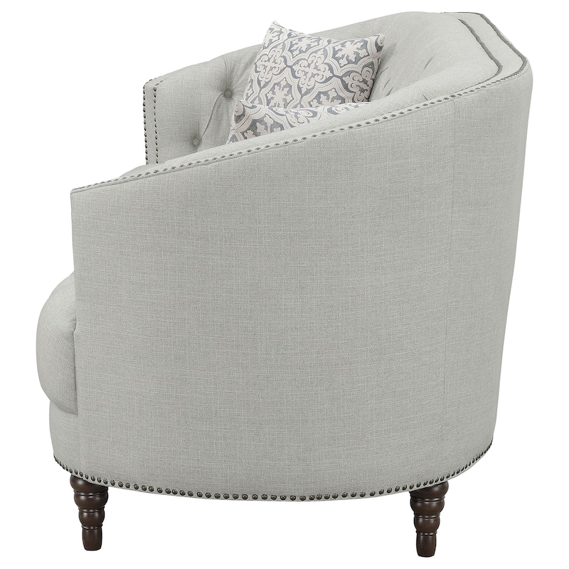 Avonlea Upholstered Sloped Arm Sofa Grey Velvet