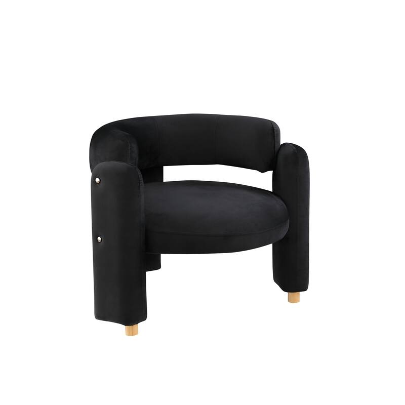35.43" Accent Chair with Solid Wood Frame