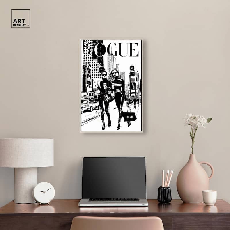 Shopping Gals Cover II Canvas by Art Remedy