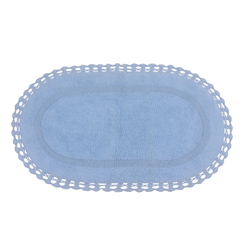 Hampton Contour Rug, Cotton Soft, Water Absorbent, Non Slip U Shape Contour Rug Machine Washable 20"x20" Contour