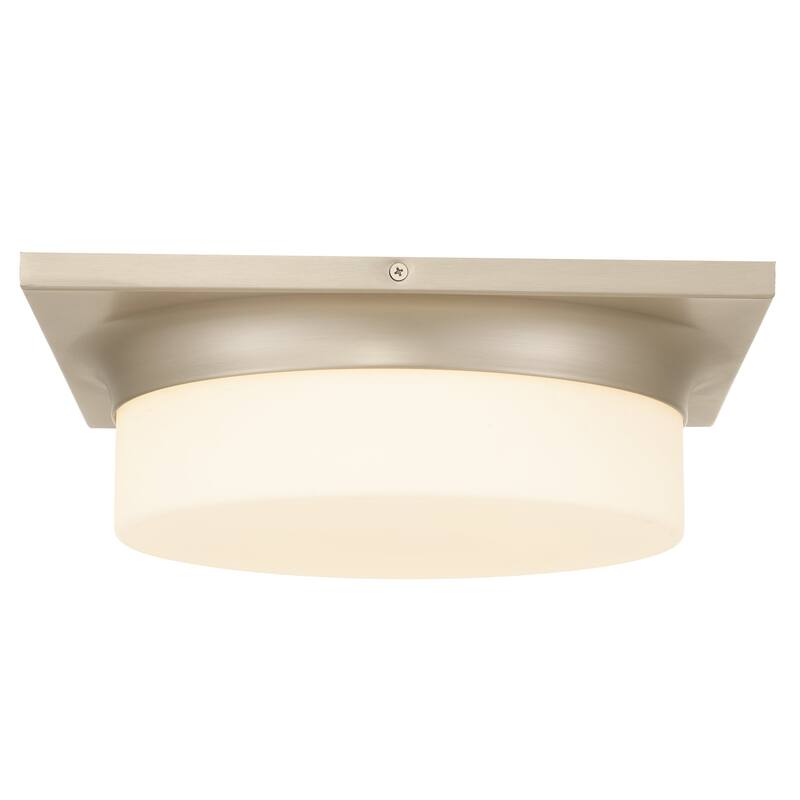 Aura 13" Brushed Nickel LED Flush Mount Ceiling Light