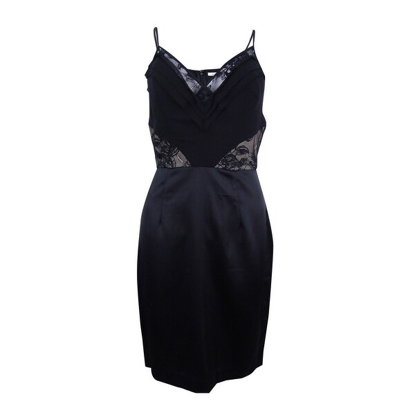 bcbg lace inset dress