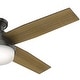 preview thumbnail 3 of 22, Hunter 52" Dempsey Flush Mount Ceiling Fan w/ LED Light Kit, Handheld Remote - Contemporary, Transitional - Low Profile