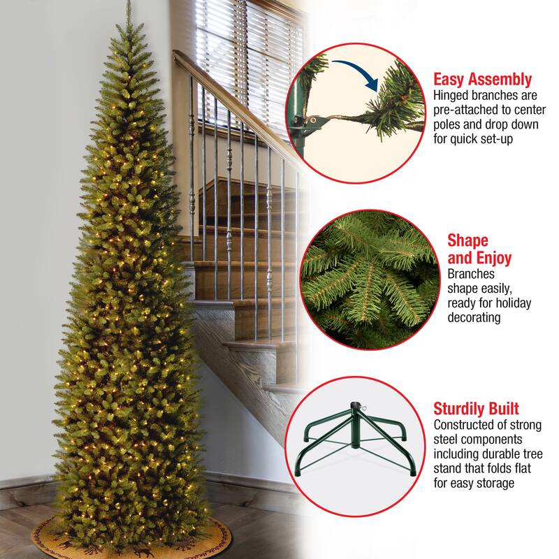 National Tree Company 10 ft. Kingswood Fir Christmas Pencil Tree - 10 Foot