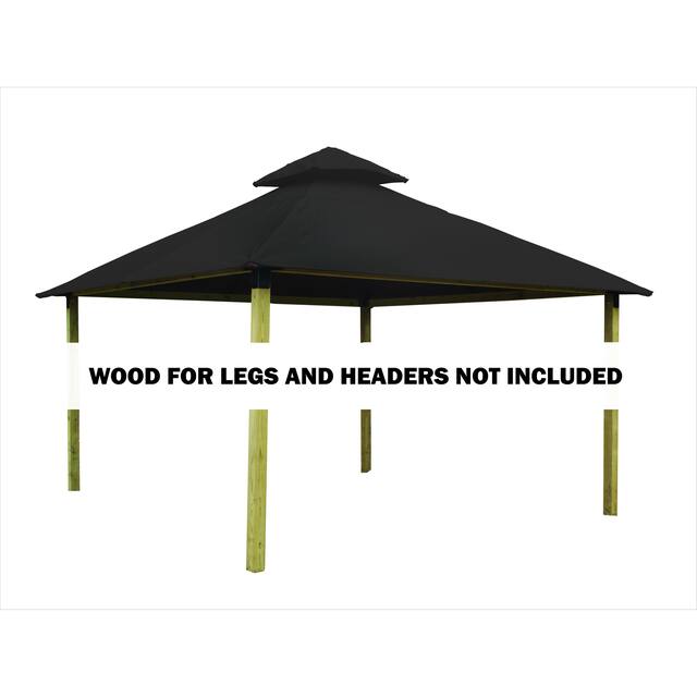 14 ft. sq. ACACIA Gazebo Roof Framing and Mounting Kit - 14X14 - Kona