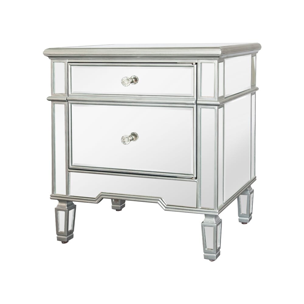 Shop Delacora Bs Iab0008as Reese 24 Wide 2 Drawer Wood Nightstand