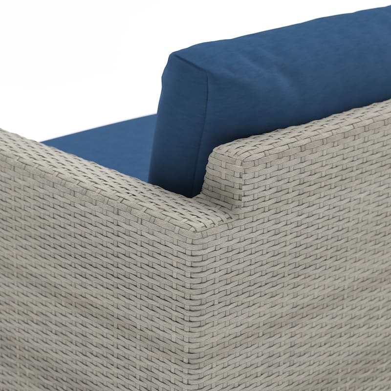 Portofino Comfort 5 Piece Sunbrella Outdoor Patio Sectional Seating Set