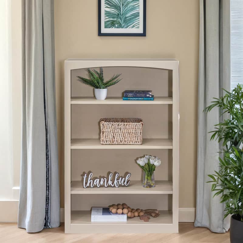 Arch+Haven Solid Wood Bookcase 30 x 48 - Sand Dollar