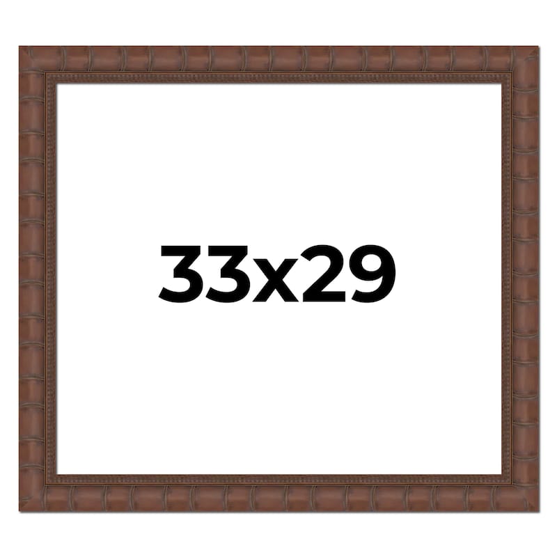33x29 Frame Pewter Solid Wood Picture Frame Width 1.625 Inches | Interior Frame Depth 0.6875 Inches