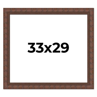 33x29 Frame Pewter Solid Wood Picture Frame Width 1.625 Inches | Interior Frame Depth 0.6875 Inches