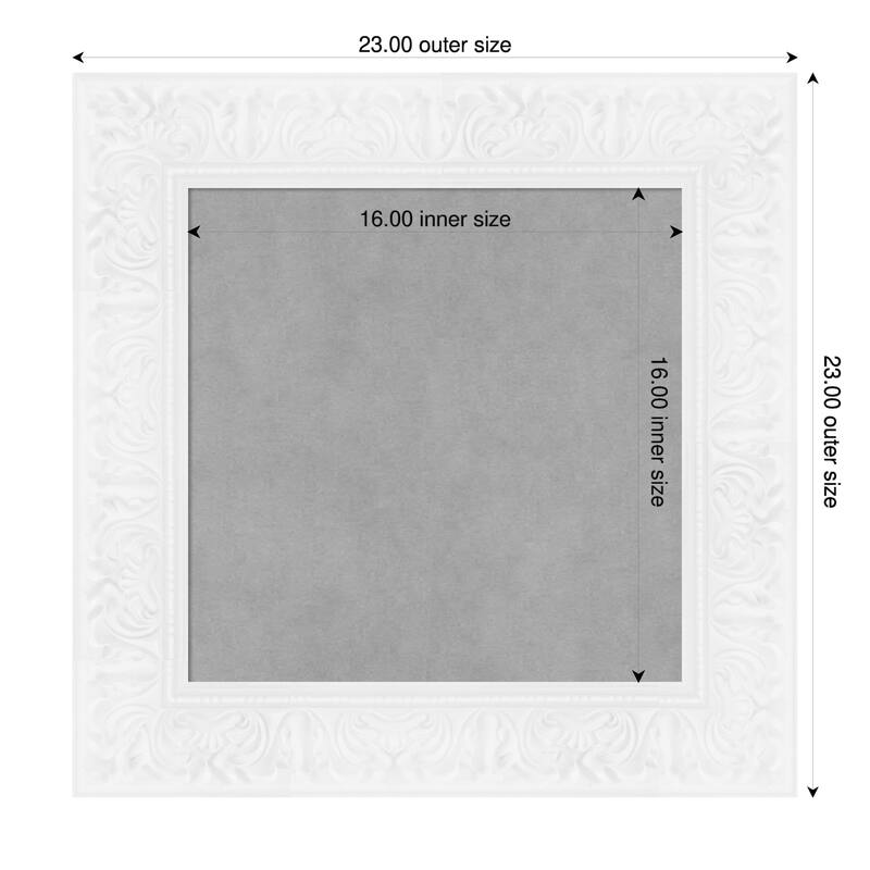 Amanti Art Luxe Black Framed - 23 x 23 in - Luxe White