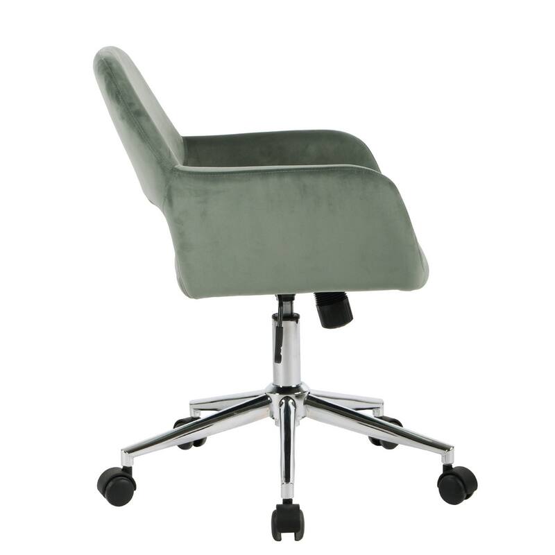 Homylin Modern Velvet Upholstered Task Chair with 360 Degree Swivel