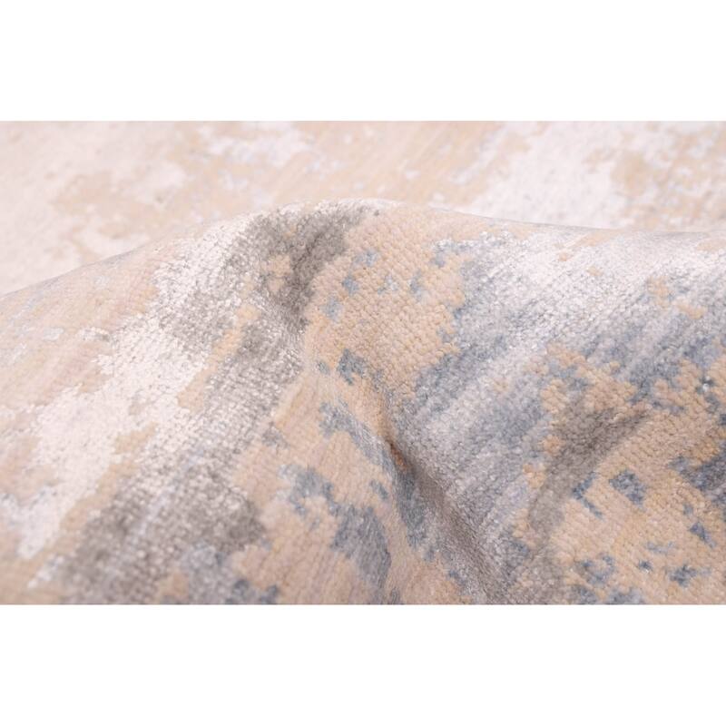 ECARPETGALLERY Hand-knotted Legacy Tan Silk, Wool Rug - 8'0 x 10'0