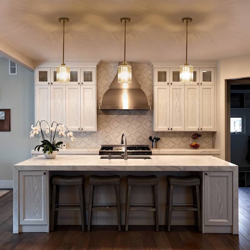 1-Light Crystal Pendant Lighting Fixtures for Sloped Ceiling