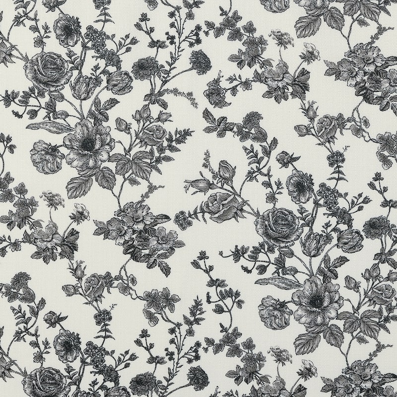 No. 918 Elara 2-pack Tonal Botanical Semi-Sheer Rod Pocket 2-Piece Kitchen Curtain Tier Pair