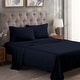 preview thumbnail 50 of 102, Superior Egyptian Cotton 300 Thread Count Solid Bed Sheet Set King - Navy Blue