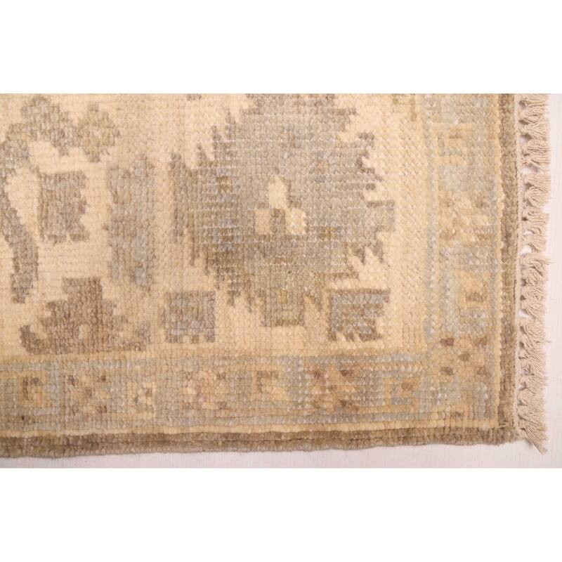 ECARPETGALLERY Hand-knotted Kavya Oushak Taupe Wool Rug - 7'10 x 9'10