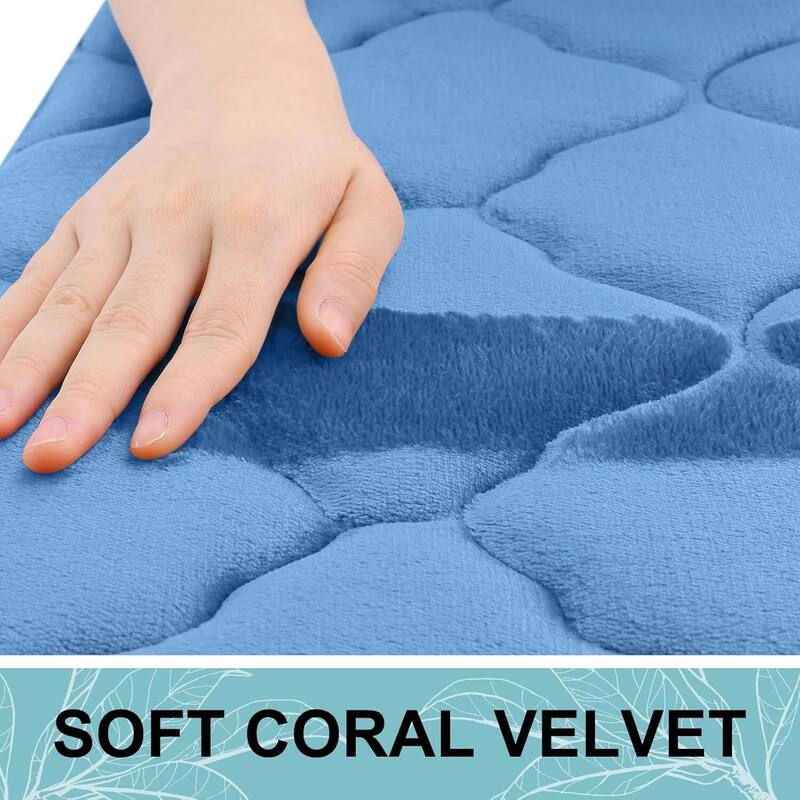 Memory Foam Bath Mat Rug 24x16