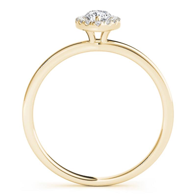 Auriya 14k Yellow Gold Lab Grown Marquise Diamond Halo Engagement Ring 0.50 to 5.00 ct. tw. (F-G VS)