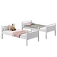 preview thumbnail 25 of 33, Costway Twin Over Twin Bunk Bed Convertible 2 Individual Beds Wooden