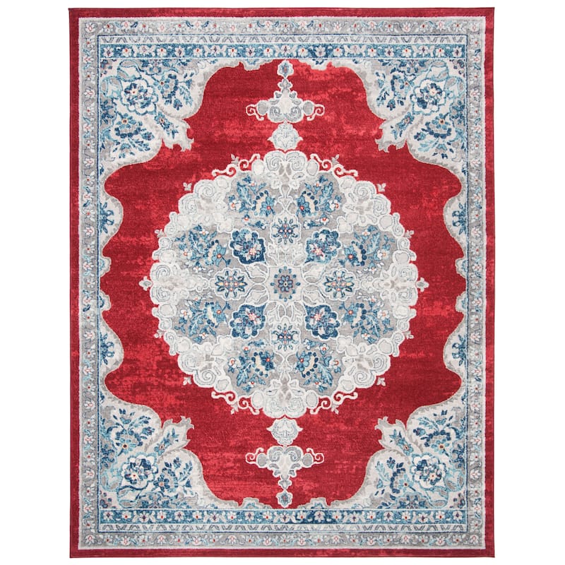 SAFAVIEH Brentwood Coralyne Traditional Oriental Rug - 9' x 12' - Red/Ivory
