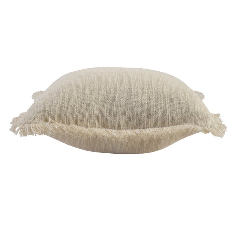 Hidalgo Solid Fringed Throw Pillow by Sevita