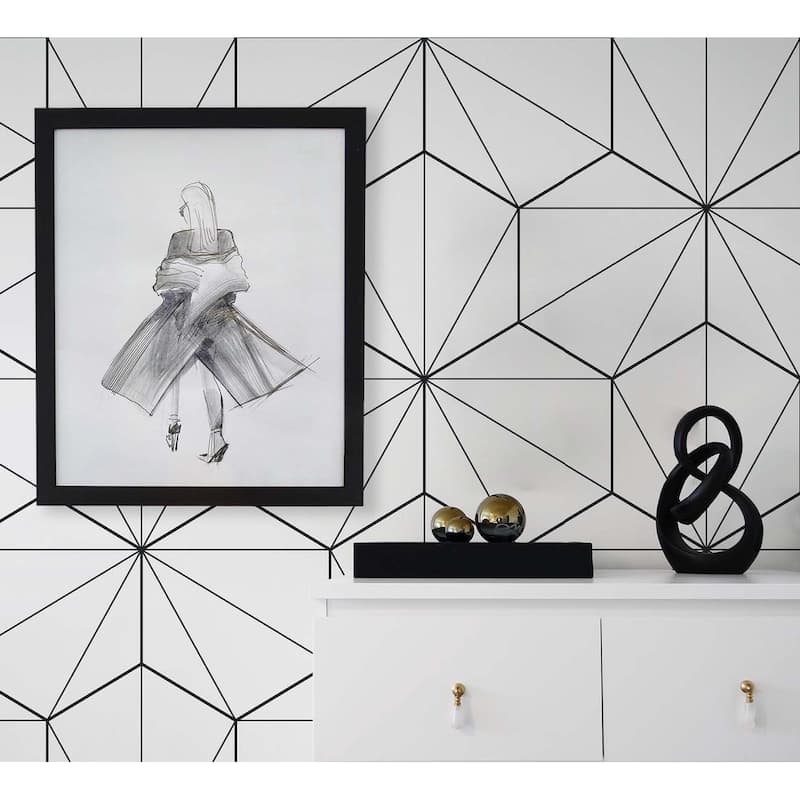Seabrook Designs Hedron Geometric Non-Woven Unpasted Wallpaper