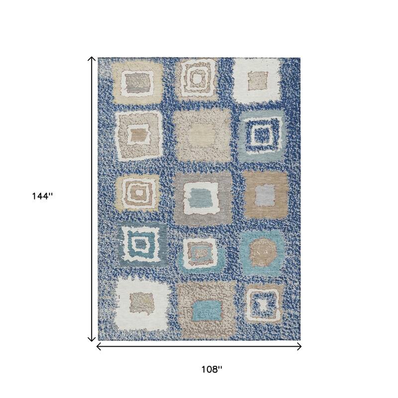 HomeRoots Geometric Transitional Rectangle Outdoor Rug