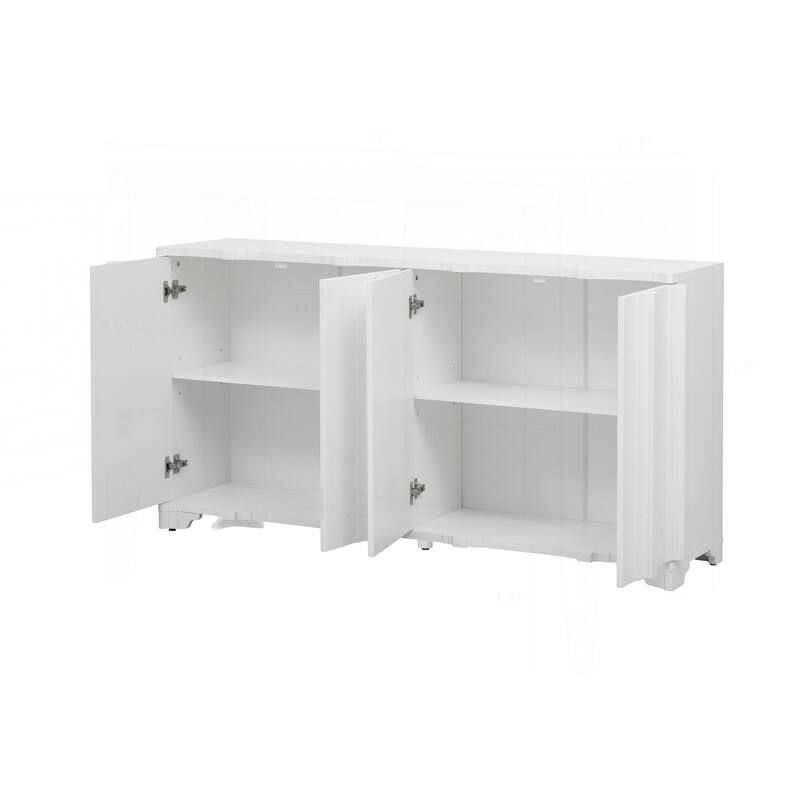 Sophisticated 4-Door Sideboard with Intricate Design