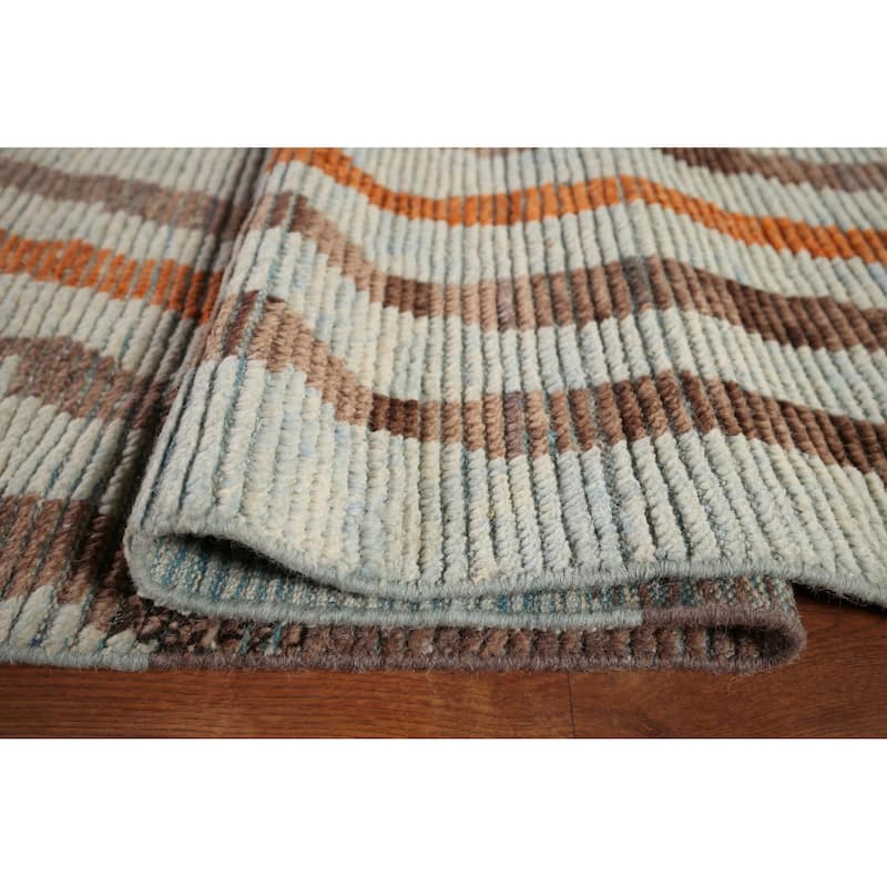 Abstract Moroccan Large Area Rug Handmade Wool Carpet - 11'9" x 15'10"