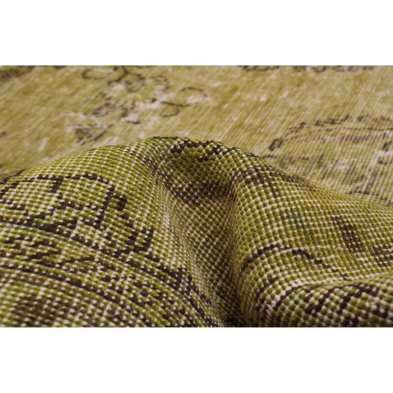 ECARPETGALLERY Hand-knotted Color Transition Green Wool Rug - 7'0 x 9'2
