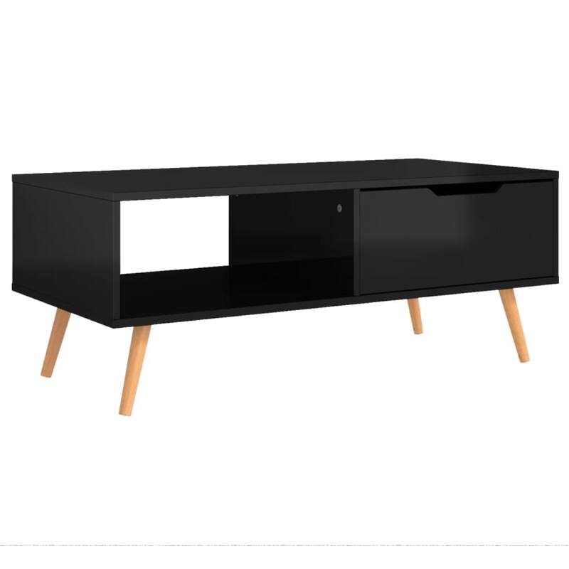 vidaXL Coffee Table End Table Living Room Accent Sofa Table Engineered Wood - 39.4" x 19.5" x 16.9"