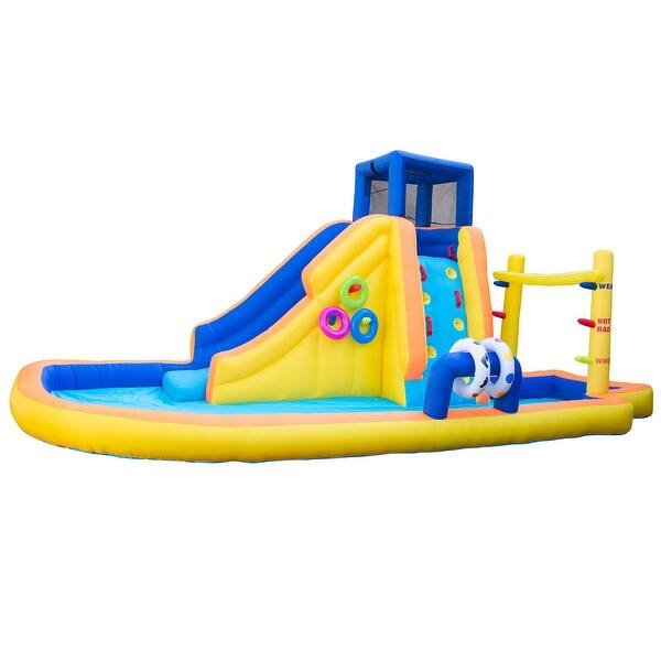 Inflatable Splash Slide Game Water Park Climb, Slide/Play 3 Games