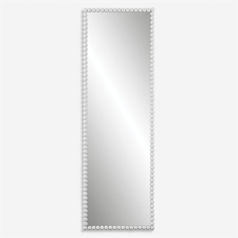 Uttermost Serna White Tall Mirror - 23.38"W x 72.25"H x 2.25"D