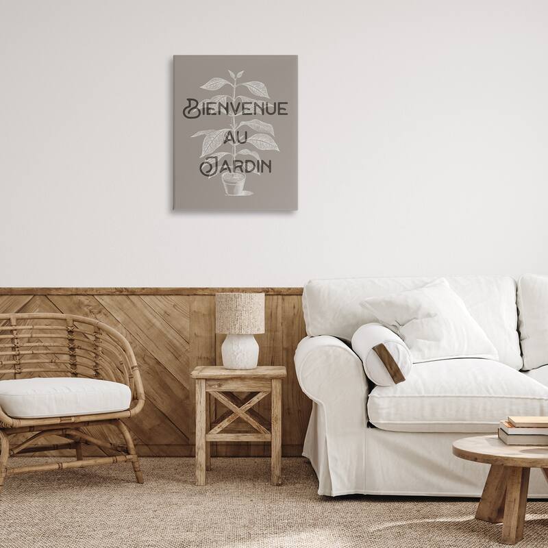 Stupell French Garden Plant Phrase Canvas Wall Art Design By Lil' Rue