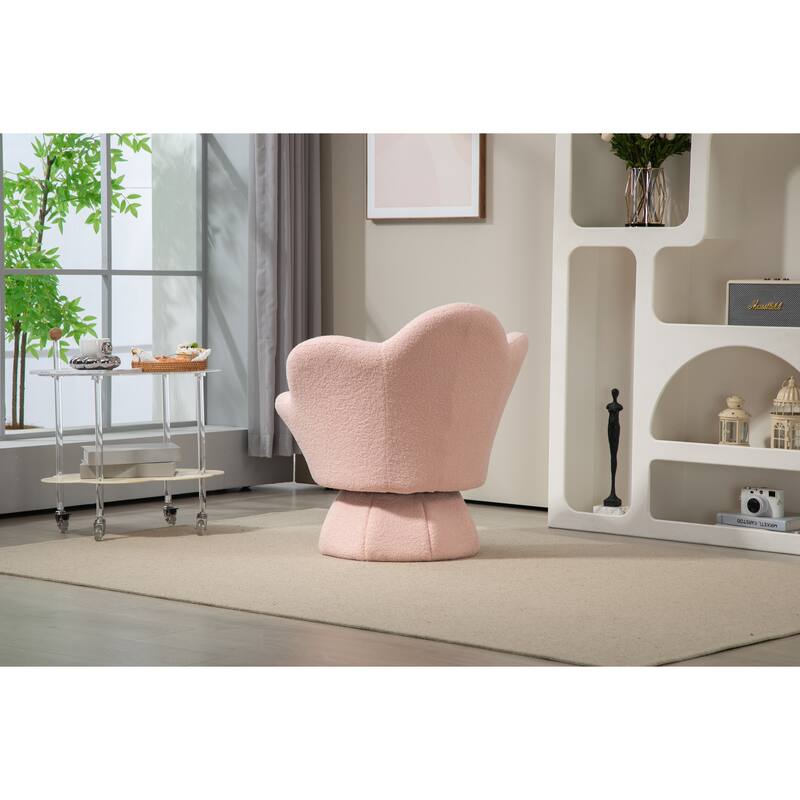 360 Swivel Modern Armchair Salon Chair TV Chair with Plush Cushioning for Living Room Bedroom or Office
